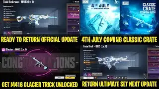🔴BGMI ANNIVERSARY BIGGEST ANNOUNCEMENT | GET M416 GLACIER IN CLASSIC CRATE | M4 TIDAL COMING IN BGMI