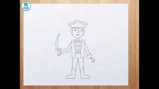 how do you draw a pirate