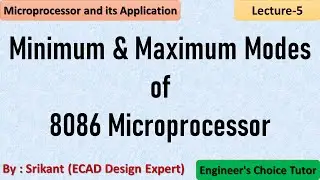 Minimum & Maximum modes of 8086 | Microprocessor and its applications