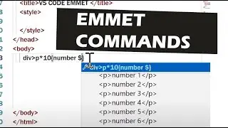Visual Studio Code - HTML Emmet Commands