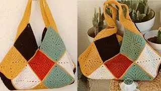 Mosaic Crochet Bag Tutorial / Mosaic Summer Tote #diy