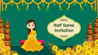 Flower Pots - 4K Half Saree Ceremony Invitation Video | VideoInvites.net Starts at Rs. 69 or $0.99