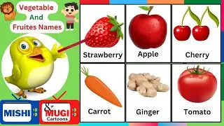 Fruits And Vegetable Names || Kids Learning videos #mishiandmugicartoons #Trending