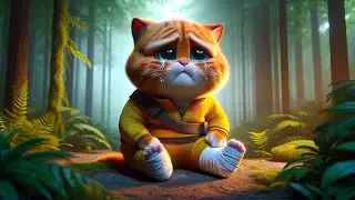 Cat Survives In The Forest  🐈🔪🌲 #cat #cutecat #cute