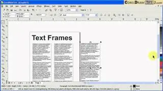 Creating Text Frames in CorelDraw