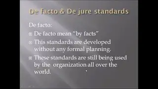 What is De jure standard | De facto standard in computer networking ?