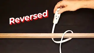 Extension Cord Trick Reversed: Tying an Extension Cord in a Tight Space