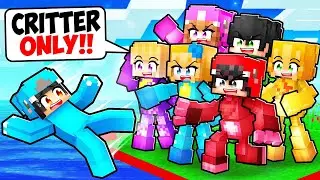 ONE RAFT But We're CATNAP SMILING CRITTER MOBS With CRAZY POPULAR FAN GIRL!