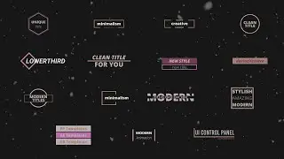 Unique Titles Pack | Davinci Resolve | Fusion | MACRO