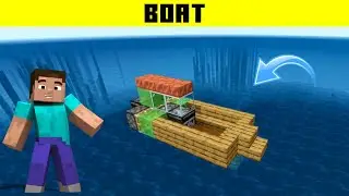 How To Make A Boat In Minecraft 🚤 #shorts