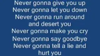 Never Gonna Give You Up By Rick Astley (AKA The Rick Roll Song) Lyrics