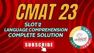 CMAT23 SLOT 2 ENGLISH ANALYSIS. CAT| CMAT| CMAT2023| CMAT Answer key | IPMAT | CMAT SLOT2 Analysis |