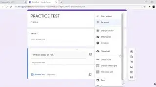 How to make subjective question using Google form