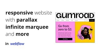 Build a responsive website in Webflow | Parallax Animations, Infinite Marquee, and more