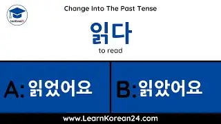 Korean Past Tense - Practice Exercise