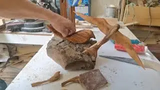 MAKING WOODEN CRAFT, HOW TO MAKE A BEAUTIFUL WOODEN BIRD#art#education#woodworking