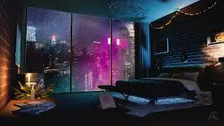 Rain Ambience | NYC Apartment | Ambient Noise | 4K | Noise for Sleeping