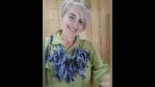 колье в стиле бохо из рваной джинсы