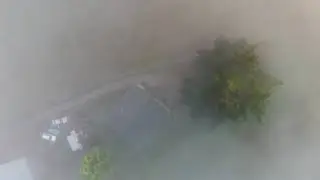 Views of the top of the heavy fog