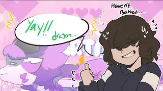 Drawing a Dragon For their Stream Overlay... || Commision Speedpaint