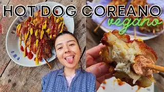 Comida De Rua Coreana: COMO FAZER CORN DOG VEGANO 🌱 Cachorro Quente Como Você Nunca Viu!