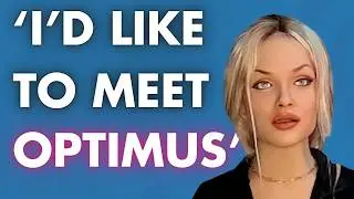 Aria Ultra-realistic Humanoid Robot by Realbotix: 'I'd Like to Meet Optimus from Tesla' AI Robot