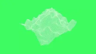 Wireframe Hill Green Screen