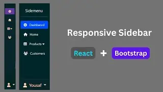 Sidebar using React JS and Bootstrap 5 | Side Menu in React and Bootstrap