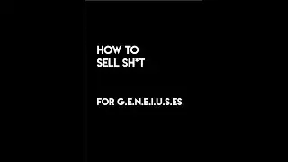 HOW TO SELL SH*T FOR GENEIUSES | BOOK REVIEW | BILLY GENE