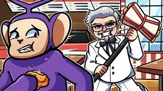ESCAPE FROM KFC! | Tinky Winky Plays: Roblox Clucky's