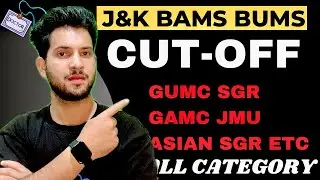 Jammu & kashmir Ayush (BAMS|BUMS) Courses Cut-off in NEET 2023-All categories