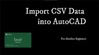 How to Import CSV data to AutoCAD Civil 3D for Absolute Beginners |Geomatic Engineering
