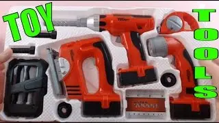 #ToyToolSet Power tool toys Kid Friendly #Fun Playing Black and Decker Toys