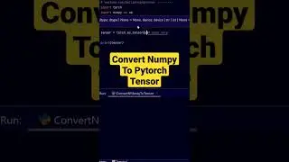 Convert Numpy To Tensor 
