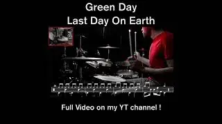 Greenday - Last Day On Earth - Drum cover - (with scrolling drum sheet)#greenday #drumcover #drums