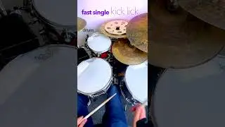 Fast Single Kick Lick DRUM LESSON #drums #drumlesson #musician
