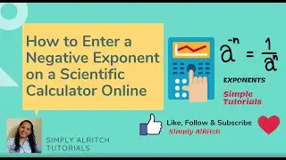How to Enter a Negative Exponent on a Scientific Calculator Online #simpletutorials