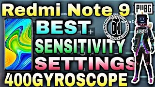 Redmi note 9 NEW BEST SENSITIVITY SETTINGS FOR PUBG MOBILE FULL GYROSCOPE | 400 GYROSCOPE | Mi Note9