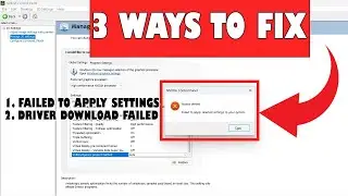 FIX: Access Denied – Failed to Apply Selected Settings to Your System | NVIDIA Control Panel