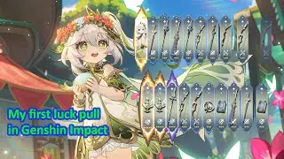 My first luck pull in Genshin Impact after playing for 2 years...