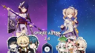 Shogun Salad & Bloom Barbara - Spiral Abyss 3.4 Floor 12 | Genshin Impact