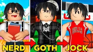 NERD to GOTH to JOCK... A Roblox Brookhaven 🏡RP Movie