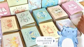 Preparing 200 cards for a Rented Space 🌼 Studio Vlog - Part 1