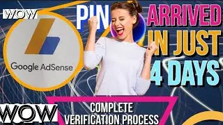 Google Adsense PIN verfication 2023😱FAST | 