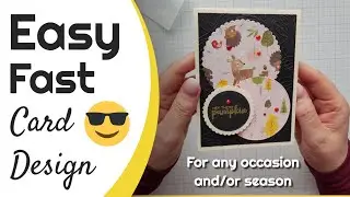 Simple autumn card design for beginner crafters