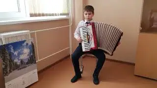 Украинская народная песня "Бандура". Исполняет Шарай Матвей. Аккордеон.