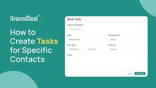 How to Create Tasks for Specific Contacts