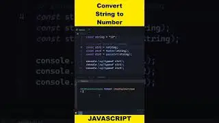 CONVERT STRING TO NUMBER 🔥 #javascript #short #shorts #youtubeshorts #howto #programming
