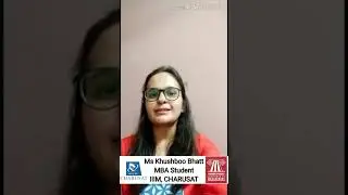 Khushboo Bhatt  English MBA Student IIIM | CHARUSAT | Campus Official