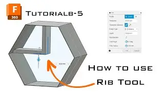 Fusion360 Tutorial on Rib Tool | Rib tool in fusion 360 cad software.